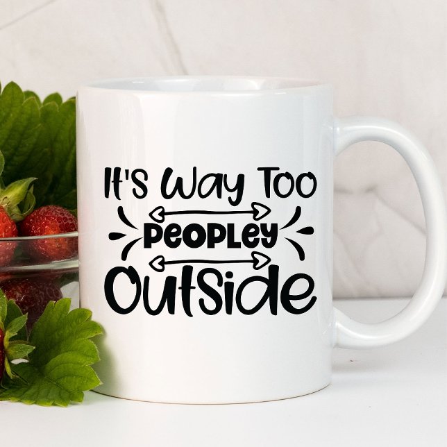 Caneca É Muito Cheio Lá Fora, Engraçado | Sarcástico (Criador carregado)