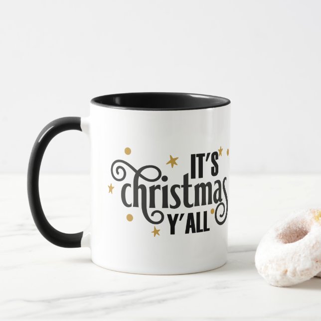 Caneca É Natal Y'all (Com Donut)