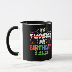 Caneca É o meu aniversário terça-feira 2 22 22 fevereiro