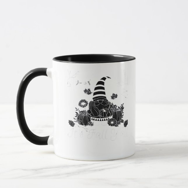 Caneca É "Pumpkin Gnomo Autumn Tree Hello Fa" (Esquerda)