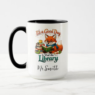 Caneca É um Bom Dia para Visitar a Biblioteca Personali