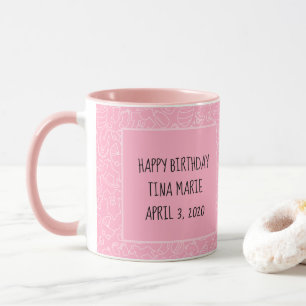 Caneca É um Chá de fraldas Rosa-Garota Personalizado