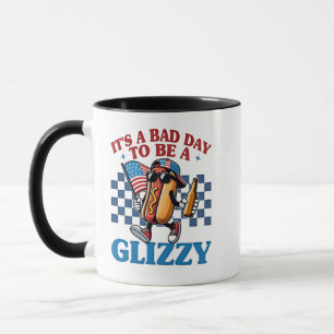 Caneca É um dia ruim ser uma camiseta Glizzy 4 de julho