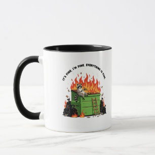 Caneca É um incêndio no lixo, está tudo bem 
