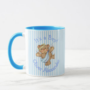 Caneca É um Ursinho de Pelúcia Anjo Personalizado Menino