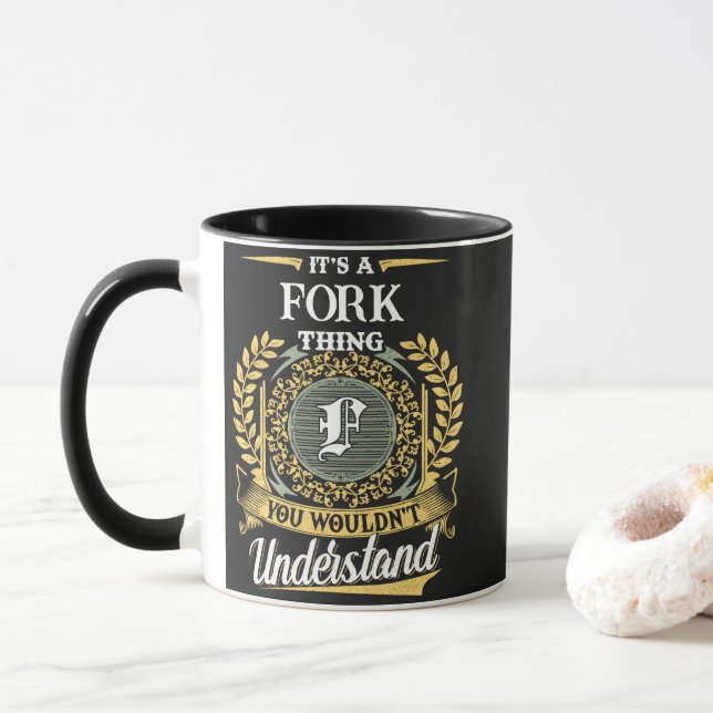 Caneca É uma Coisa de GARFO que Você Não Entenderia (Com Donut)