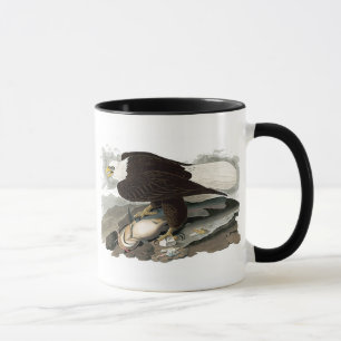 Caneca Eagle dirigido branco   John James Audubon