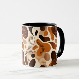 Caneca Earthy Botanical Mix Mug – Modern Abstract Design