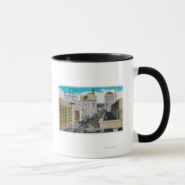 Caneca East on Broadway a partir do Hotel San Diego (Direita)