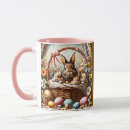 Caneca Easter Bunny Basket Cute Spring Bunny