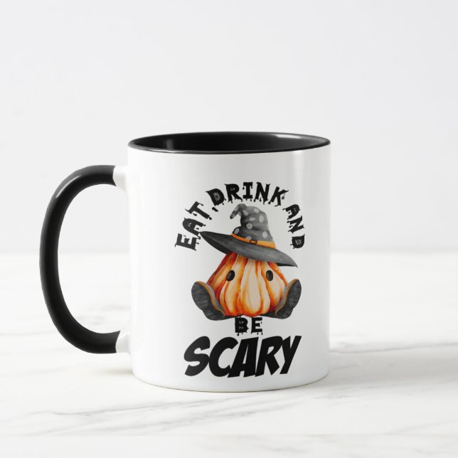 Caneca Eat Drink And Be Scared Retro Cool (Esquerda)