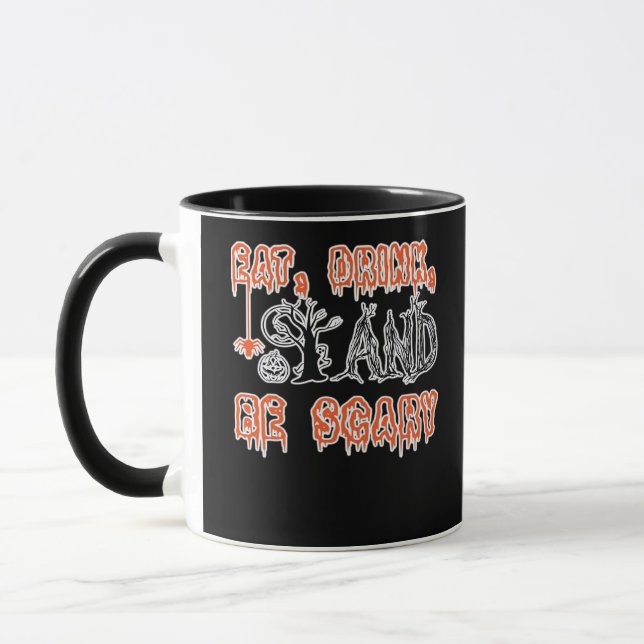 Caneca Eat Drink And Be Scary Classic Creative Casual (Esquerda)