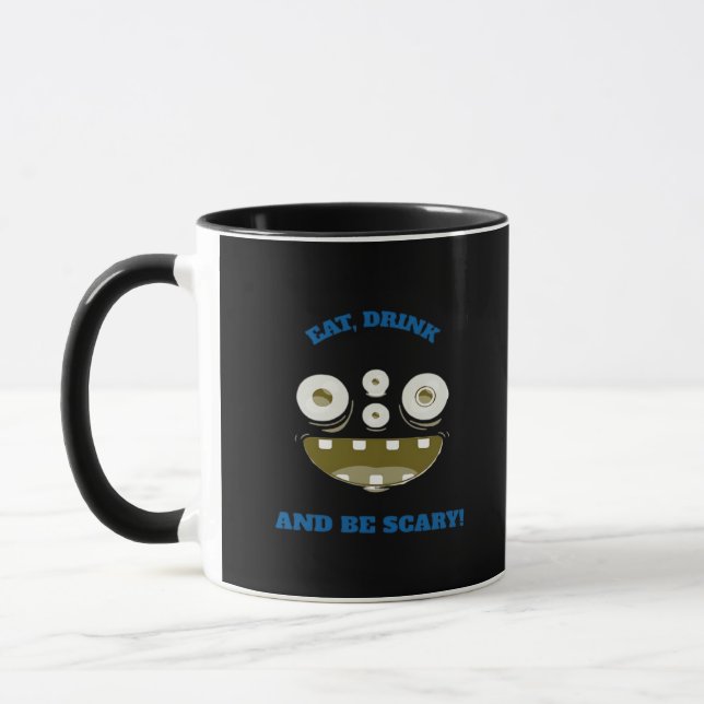 Caneca Eat Drink And Be Scary Classic Minimal Clean (Esquerda)