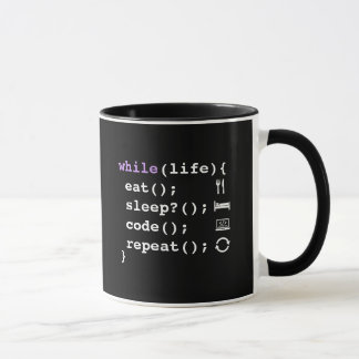 Caneca Eat Sleep Code Repeat | Minimal Programmer