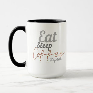 Caneca eat sleep coffee repeat
