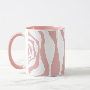 Caneca Ebb e Fluxo 4 - Rosa e Branco