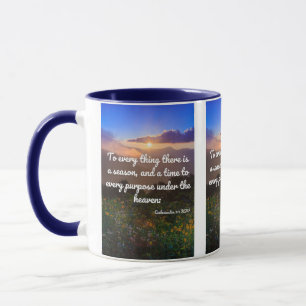Caneca Eclesiastes 3:1 Bíblia KJV Verso Pic Tone Mug