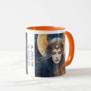 Caneca Eclipse Solar 2024 Personalizar com Nome ou Local