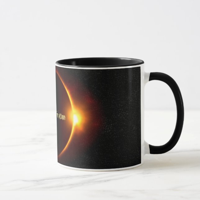 Caneca Eclipse Solar em ação Black 11 oz Combo Mug (Direita)