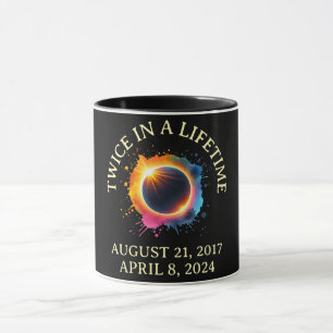 Caneca Eclipse Solar Total 2024 Duas Vezes Durante A Vida