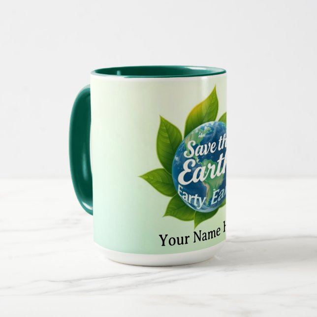 Caneca Eco-Guardians' Embrace Celestial Earth (Frente Esquerda)