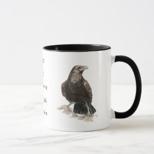 Caneca Edgar Allen Poe, Raven Insanity Cote