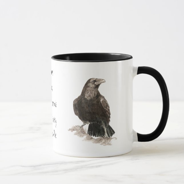 Caneca Edgar Allen Poe, Raven Insanity Cote (Direita)