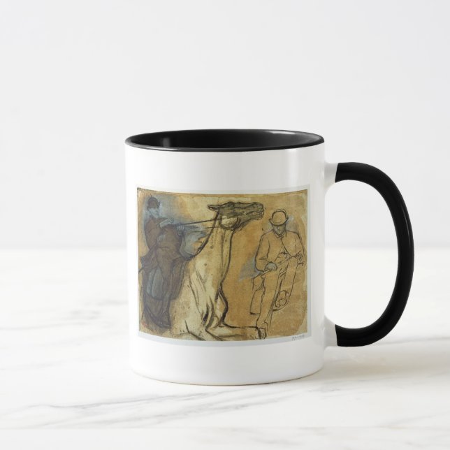 Caneca Edgar Degas | dois estudos dos cavaleiros (Direita)