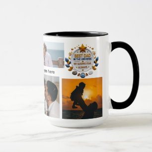 Caneca Edição azul e Dourada personalizada de 15 oz