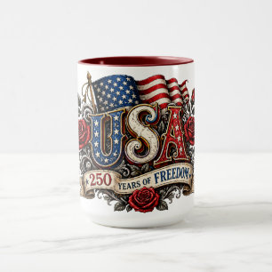 Caneca Edição de Colecionador EUA Histórico 250 Anos