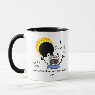 Caneca Edição de Sobrevivência do Eclipse Solar de 2024