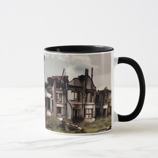 Caneca Edifícios abandonados | Posto Destruição do Apocal (Direita)