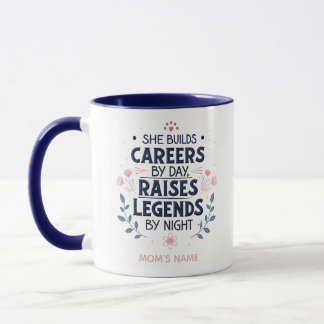 Caneca Editable Mom Quote Typography – Career & Love