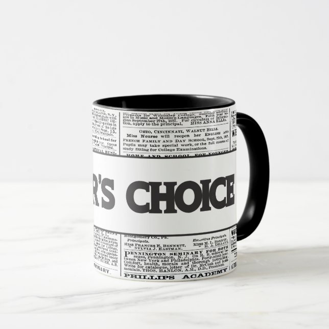 Caneca Editor's Choice News Paper (Frente Esquerda)