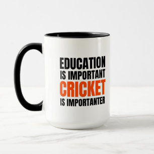 Caneca Educação é importante Cricket é importante