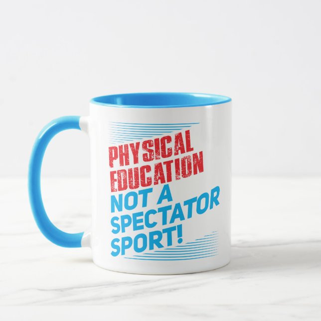Caneca Educação física… não um esporte espectador (Esquerda)