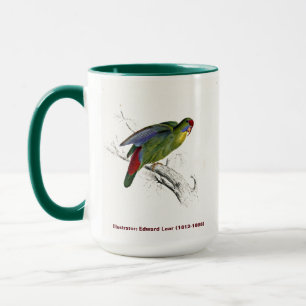 Caneca Edward Lear Bird Collection Red Fronted Parakeet