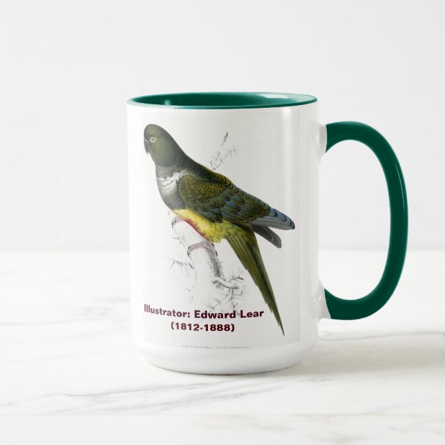 Caneca Edward Lear Bird Patagonian Parakeet-Macaw (Direita)