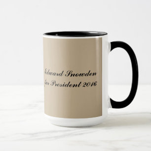 Caneca Edward Snowden para o presidente 2016