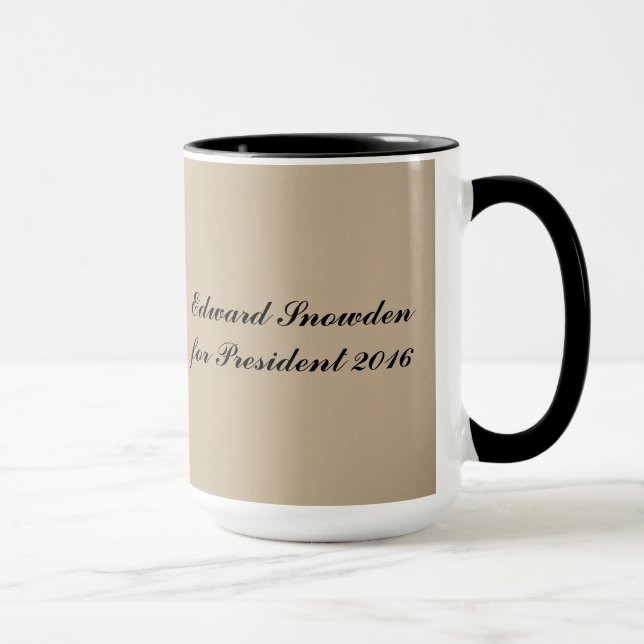 Caneca Edward Snowden para o presidente 2016 (Direita)