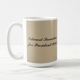 Caneca Edward Snowden para o presidente 2016