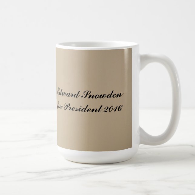 Caneca Edward Snowden para o presidente 2016 (Direita)