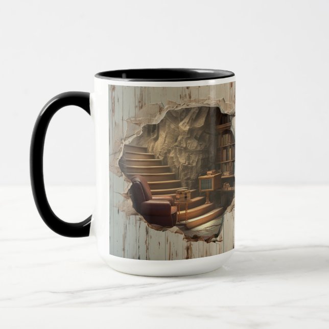Caneca Efeito 3D - Bookshelf Mug oculto (Esquerda)