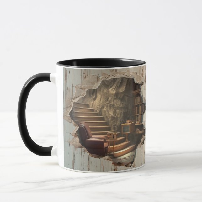 Caneca Efeito em 3D - estante oculto (Esquerda)