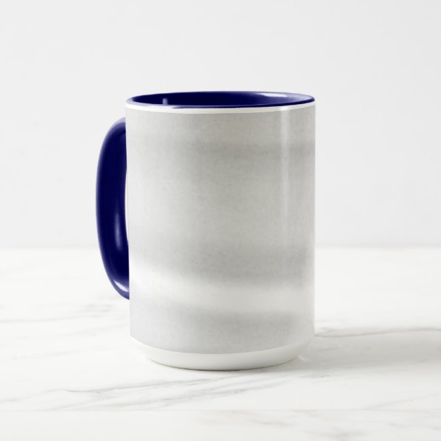 Caneca Efeito Neve fosco Azul Escuro (Frente Esquerda)