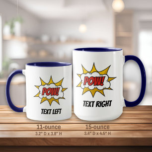 Caneca Efeito Sólido Da Comic Pow