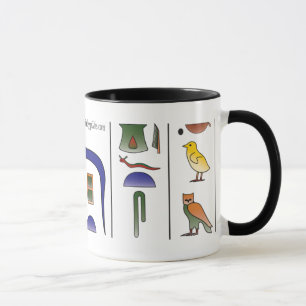 Caneca egípcia antiga dos Hieroglyphics