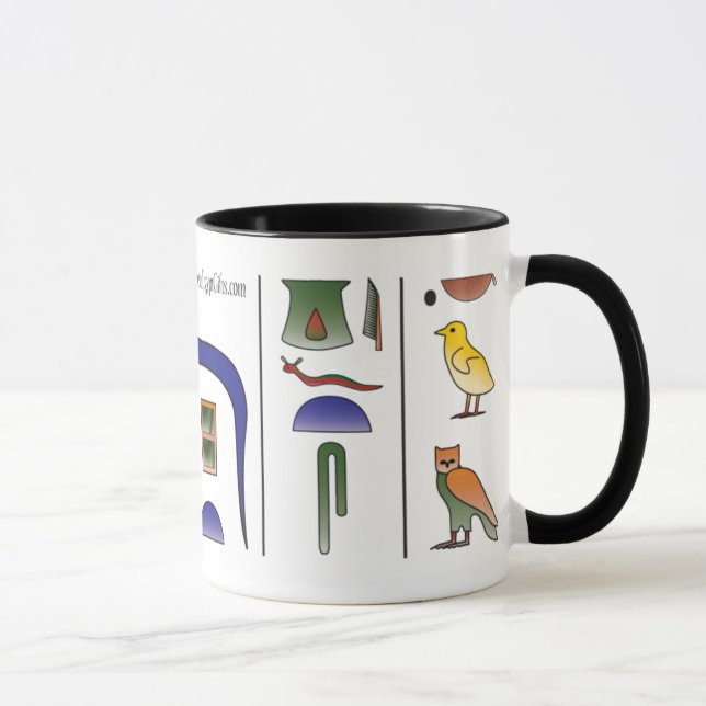 Caneca egípcia antiga dos Hieroglyphics (Direita)