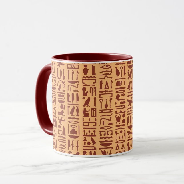 Caneca Egípcio Hieroglyph Mug (Frente Esquerda)