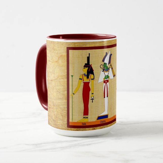 Caneca Egípcio, Is, Osiris & Horus Mug (Frente Esquerda)